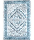 Boho Cottage Medallion Blue/White 3 ft. x 5 ft. Area Rug