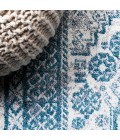 Boho Cottage Medallion Blue/White 3 ft. x 5 ft. Area Rug
