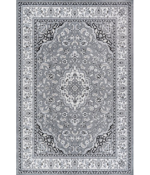 Palmette Modern Persian Floral Gray/Cream 5 ft. x 8 ft. Area Rug