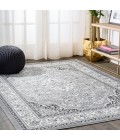 Palmette Modern Persian Floral Gray/Cream 5 ft. x 8 ft. Area Rug