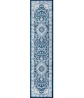 MODERN PERSIAN Area Rug Palmette Modern Persian Floral Navy/Blue 2 ft. x 10 ft. Runner Rug