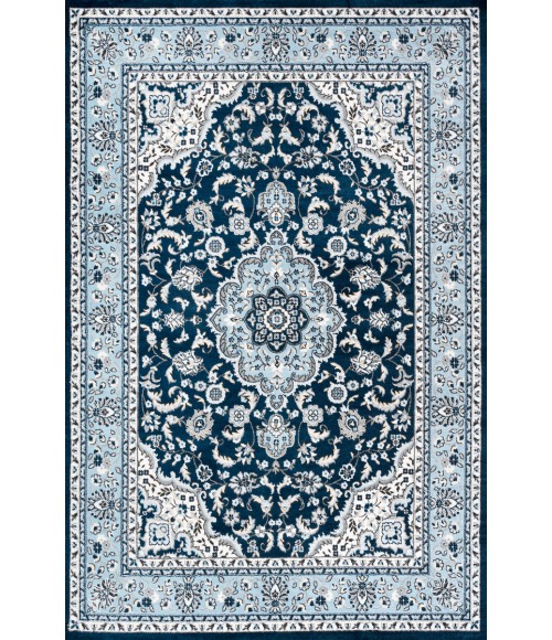 MODERN PERSIAN Area Rug Palmette Modern Persian Floral Navy/Blue 3 ft. x 5 ft. Area Rug