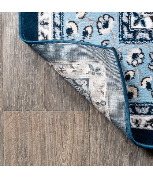 MODERN PERSIAN Area Rug Palmette Modern Persian Floral Navy/Blue 3 ft. x 5 ft. Area Rug