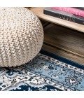 MODERN PERSIAN Area Rug Palmette Modern Persian Floral Navy/Blue 3 ft. x 5 ft. Area Rug
