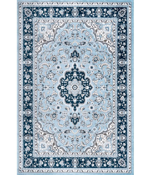 MODERN PERSIAN Area Rug Palmette Modern Persian Floral Blue/Navy 4 ft. x 6 ft. Area Rug