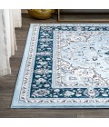 MODERN PERSIAN Area Rug Palmette Modern Persian Floral Blue/Navy 4 ft. x 6 ft. Area Rug