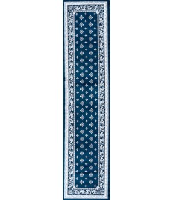 Jonathany Modern Persian MDP504C Navy/Blue Area Rug 2 ft. X 10 ft. Runner