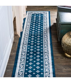 Jonathany Modern Persian MDP504C Navy/Blue Area Rug 2 ft. X 10 ft. Runner