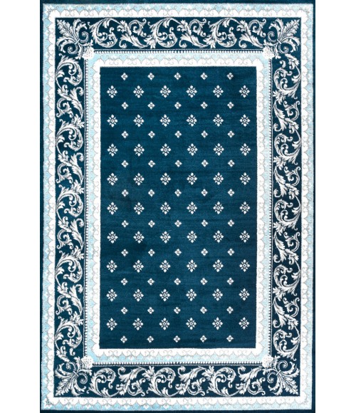 Acanthus French Border Navy/Blue 3 ft. x 5 ft. Area Rug