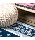 Acanthus French Border Navy/Blue 3 ft. x 5 ft. Area Rug