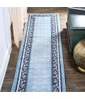 MODERN PERSIAN Area Rug Acanthus French Border Blue/Navy 2 ft. x 10 ft. Runner Rug
