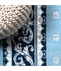 MODERN PERSIAN Area Rug Acanthus French Border Blue/Navy 4 ft. x 6 ft. Area Rug