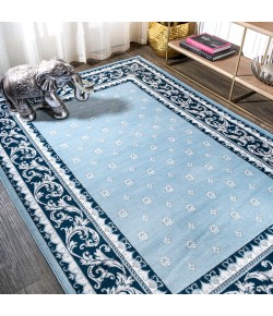 Jonathany Modern Persian MDP504E Blue/Navy Area Rug 4 ft. X 6 ft. Rectangle