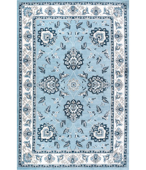 Cherie French Cottage Blue/Cream 4 ft. x 6 ft. Area Rug