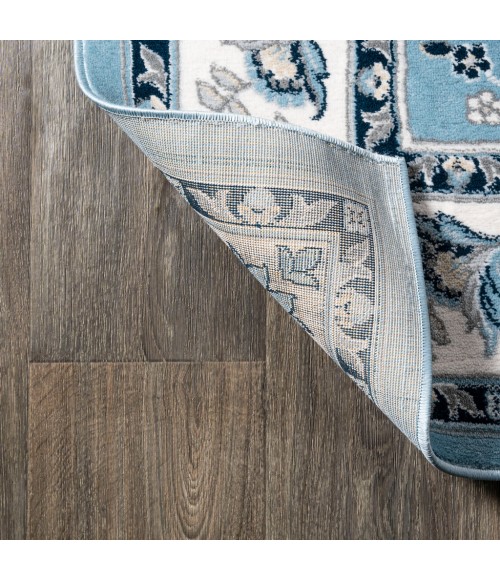 Cherie French Cottage Blue/Cream 2 ft. x 10 ft. Runner Rug