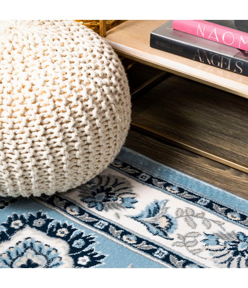 Cherie French Cottage Blue/Cream 2 ft. x 10 ft. Runner Rug