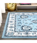 Cherie French Cottage Blue/Cream 4 ft. x 6 ft. Area Rug