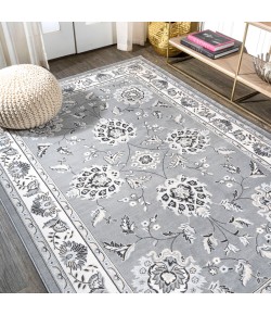 Jonathany Modern Persian MDP505B Gray/Cream Area Rug 4 ft. X 6 ft. Rectangle