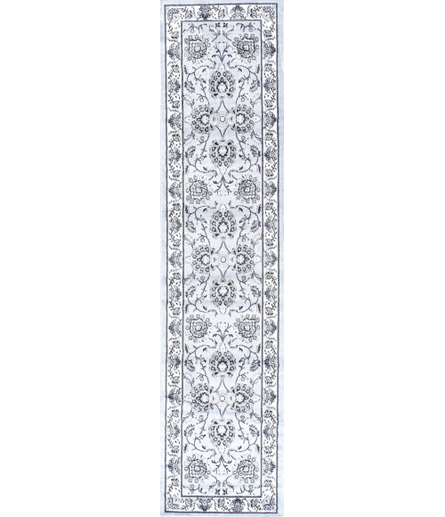 MODERN PERSIAN Area Rug Cherie French Cottage Light Gray/Cream 2 ft. x 10 ft. Runner Rug