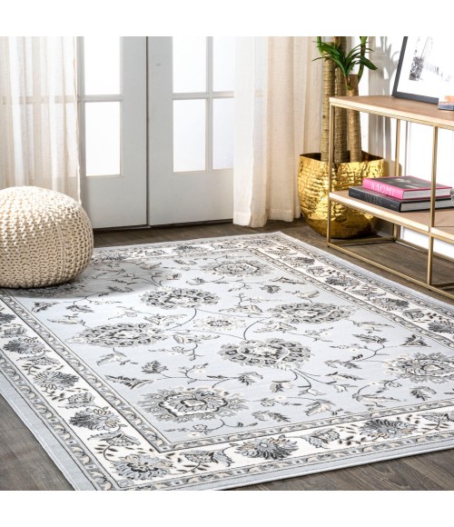 MODERN PERSIAN Area Rug Cherie French Cottage Light Gray/Cream 4 ft. x 6 ft. Area Rug