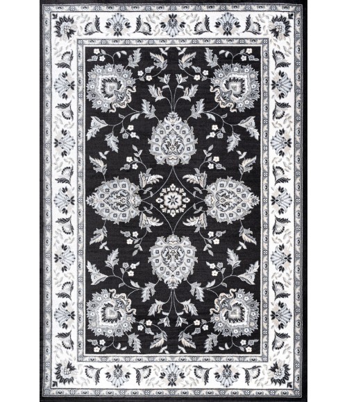 Cherie French Cottage Black/Cream 5 ft. x 8 ft. Area Rug