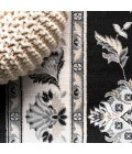 MODERN PERSIAN Area Rug Cherie French Cottage Black/Cream 2 ft. x 8 ft. Runner Rug