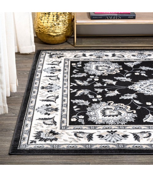 Cherie French Cottage Black/Cream 5 ft. x 8 ft. Area Rug