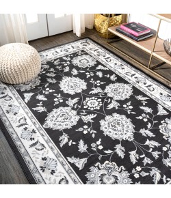 Jonathany Modern Persian MDP505D Black/Cream Area Rug 5 ft. 3 in. X 7 ft. 6 in. Rectangle