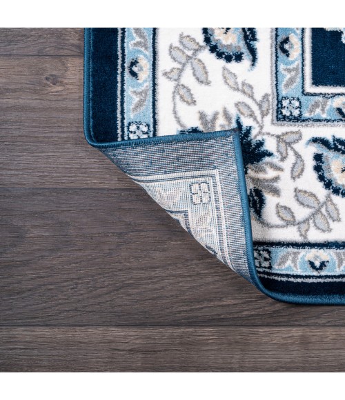 MODERN PERSIAN Area Rug Cherie French Cottage Navy/Ivory 4 ft. x 6 ft. Area Rug
