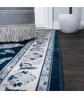 MODERN PERSIAN Area Rug Cherie French Cottage Navy/Ivory 2 ft. x 8 ft. Runner Rug