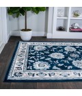 MODERN PERSIAN Area Rug Cherie French Cottage Navy/Ivory 4 ft. x 6 ft. Area Rug