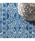 MOROCCAN HYPE Area Rug Modern Persian Boho Vintage Tribal Blue/Gray 8 ft. x 10 ft. Area Rug