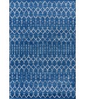 Moroccan HYPE Boho Vintage Diamond Blue/White 4 ft. x 6 ft. Area Rug