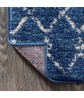 Moroccan HYPE Boho Vintage Diamond Blue/White 4 ft. x 6 ft. Area Rug