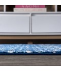 MOROCCAN HYPE Area Rug Moroccan HYPE Boho Vintage Diamond Blue/White 5' Square Area Rug