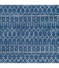 MOROCCAN HYPE Area Rug Moroccan HYPE Boho Vintage Diamond Blue/White 5' Square Area Rug