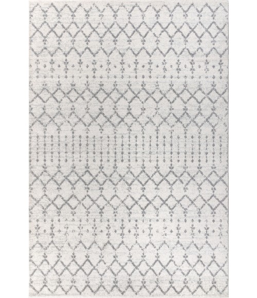 MOROCCAN HYPE Area Rug Moroccan HYPE Boho Vintage Diamond Cream/Gray 8 ft. x 10 ft. Area Rug