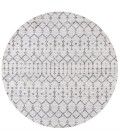 MOROCCAN HYPE Area Rug Moroccan HYPE Boho Vintage Diamond Cream/Gray 8' Round Area Rug