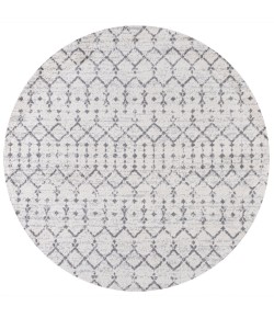 Jonathany Moroccan Hype MOH101B Cream/Gray Area Rug 7 ft. 10 in. X 7 ft. 10 in. Round