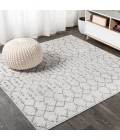 MOROCCAN HYPE Area Rug Moroccan HYPE Boho Vintage Diamond Cream/Gray 6' Square Area Rug