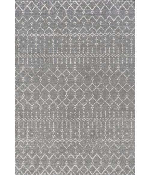 MOROCCAN HYPE Area Rug Moroccan HYPE Boho Vintage Diamond Gray/Ivory 8 ft. x 10 ft. Area Rug