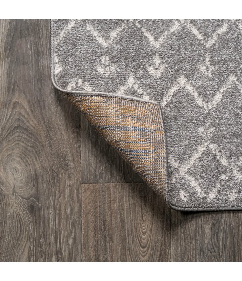 MOROCCAN HYPE Area Rug Moroccan HYPE Boho Vintage Diamond Gray/Ivory 8 ft. x 10 ft. Area Rug
