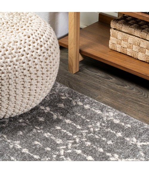 MOROCCAN HYPE Area Rug Moroccan HYPE Boho Vintage Diamond Gray/Ivory 8 ft. x 10 ft. Area Rug