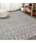 MOROCCAN HYPE Area Rug Moroccan HYPE Boho Vintage Diamond Gray/Ivory 8 ft. x 10 ft. Area Rug