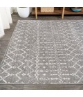 MOROCCAN HYPE Area Rug Moroccan HYPE Boho Vintage Diamond Gray/Ivory 8 ft. x 10 ft. Area Rug