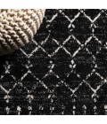 MOROCCAN HYPE Area Rug Moroccan HYPE Boho Vintage Diamond Black/Ivory 8 ft. x 10 ft. Area Rug