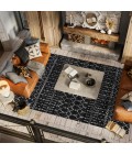 MOROCCAN HYPE Area Rug Moroccan HYPE Boho Vintage Diamond Black/Ivory 8 ft. x 10 ft. Area Rug