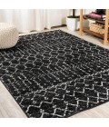 MOROCCAN HYPE Area Rug Moroccan HYPE Boho Vintage Diamond Black/Ivory 8 ft. x 10 ft. Area Rug