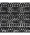 Moroccan HYPE Boho Vintage Diamond Black/Ivory 5' Square Area Rug