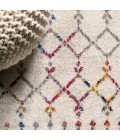 Moroccan HYPE Boho Vintage Diamond Ivory/Multi 3 ft. x 5 ft. Area Rug